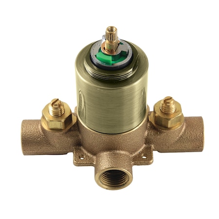 Kingston Brass Pressure Balanced Tub and Shower Valve, Antique Brass KB3633V